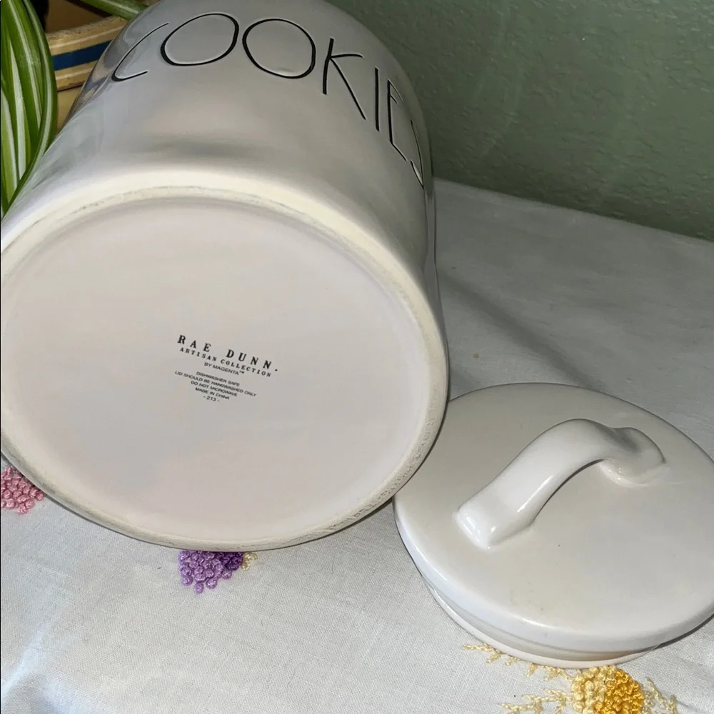 Rae Dunn Magenta COOKIES Canister Artisan Collection Cookie Jar EUC
